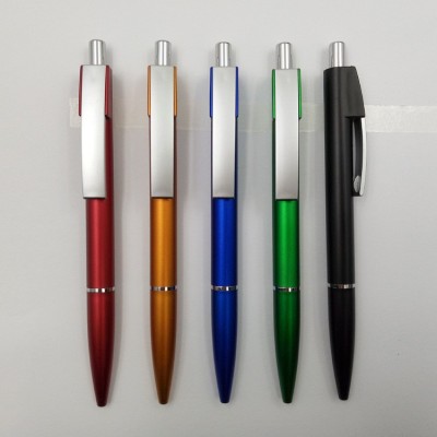 厂家 按动圆珠笔 塑料 简易笔 按压 喷漆笔 可定制logo
