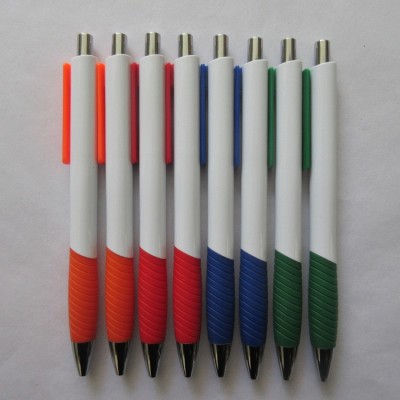厂家 按动圆珠笔 塑料按动笔 按压 油性 护套笔 可定制logo